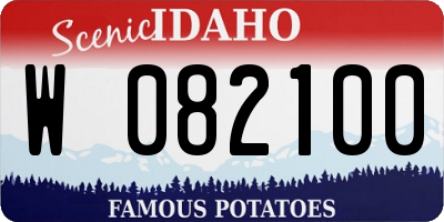 ID license plate W082100