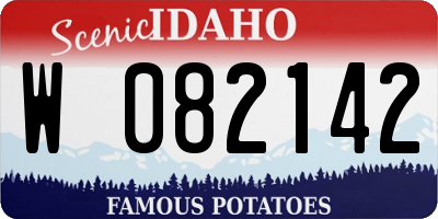 ID license plate W082142