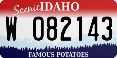 ID license plate W082143