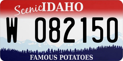 ID license plate W082150