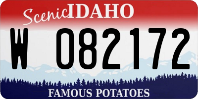 ID license plate W082172