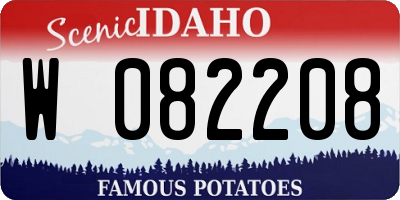 ID license plate W082208
