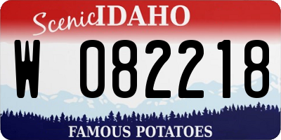 ID license plate W082218