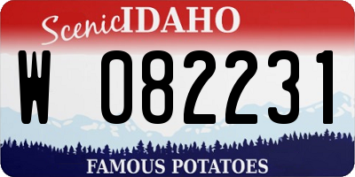 ID license plate W082231