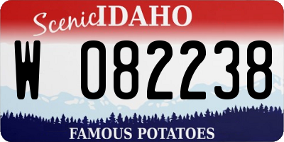 ID license plate W082238