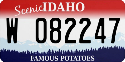 ID license plate W082247