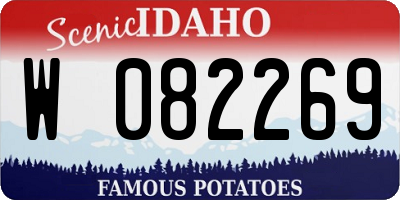 ID license plate W082269