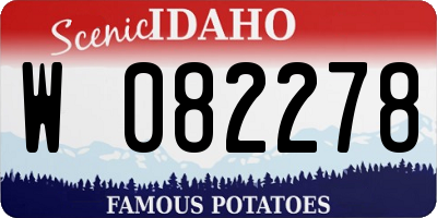 ID license plate W082278