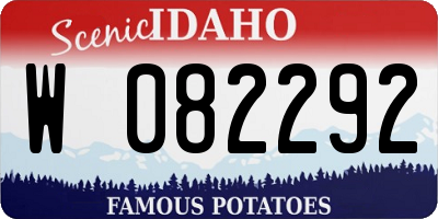ID license plate W082292