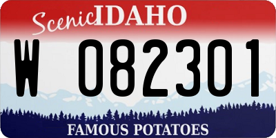 ID license plate W082301