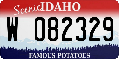ID license plate W082329