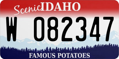 ID license plate W082347