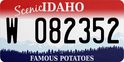 ID license plate W082352