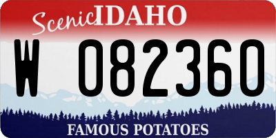 ID license plate W082360