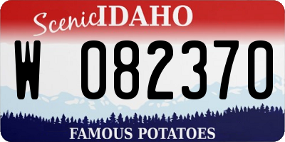 ID license plate W082370
