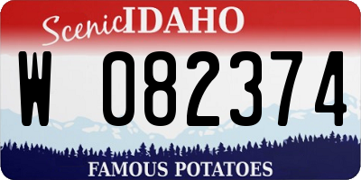 ID license plate W082374