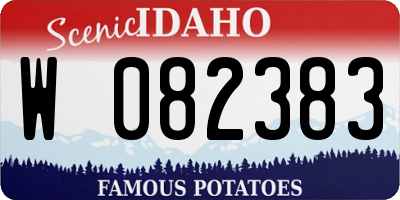 ID license plate W082383
