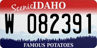 ID license plate W082391