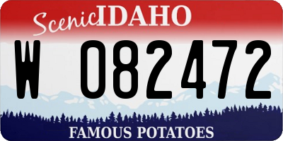 ID license plate W082472