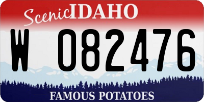 ID license plate W082476