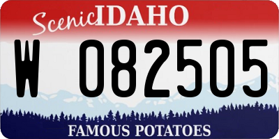 ID license plate W082505