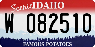 ID license plate W082510