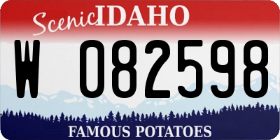 ID license plate W082598