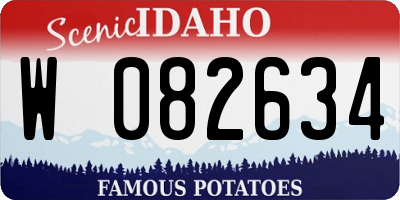 ID license plate W082634