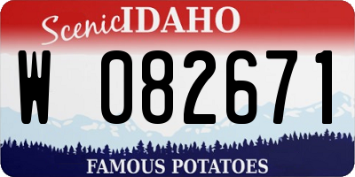 ID license plate W082671