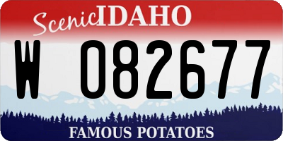 ID license plate W082677
