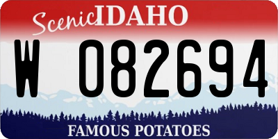 ID license plate W082694