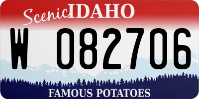 ID license plate W082706