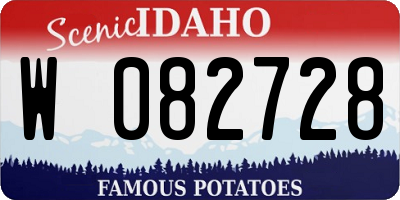 ID license plate W082728