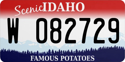 ID license plate W082729