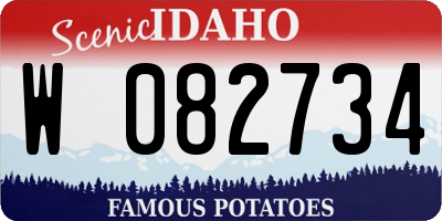 ID license plate W082734