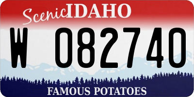 ID license plate W082740