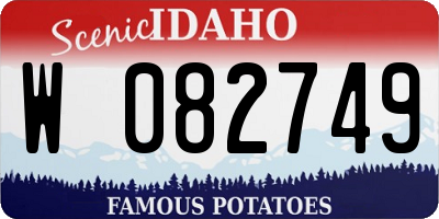 ID license plate W082749