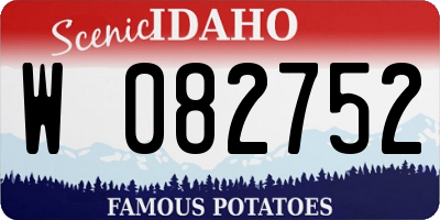 ID license plate W082752