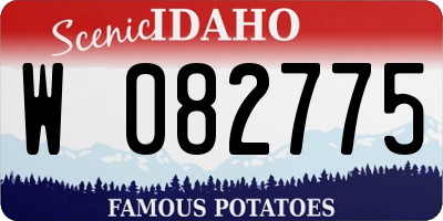 ID license plate W082775