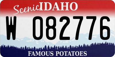 ID license plate W082776