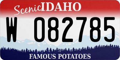 ID license plate W082785
