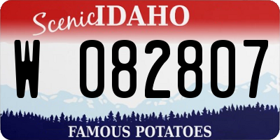 ID license plate W082807