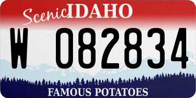 ID license plate W082834