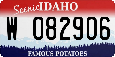 ID license plate W082906