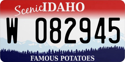 ID license plate W082945