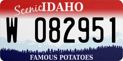 ID license plate W082951