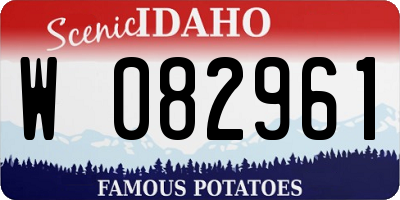 ID license plate W082961