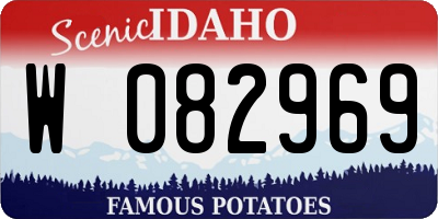 ID license plate W082969