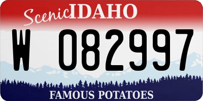 ID license plate W082997