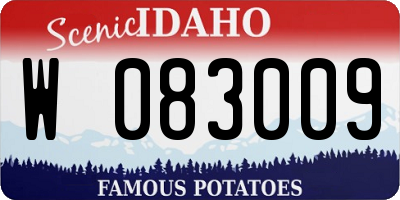 ID license plate W083009